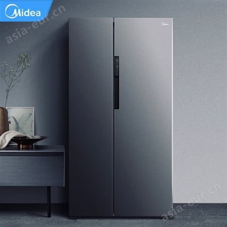 美的606L升对开门电冰箱大容量门风冷无霜一级能效智能变频