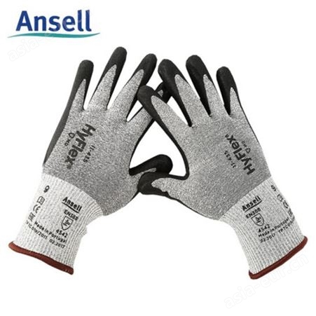 ansell/安思尔11-435 手套5级抗割内衬防护 水基型PU材质