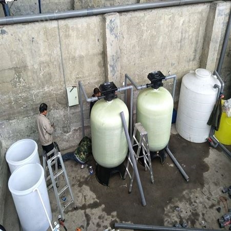 JF10吨双罐双阀锅炉除垢10吨软化水设备  峻峰水冷空调去离子纯水设备
