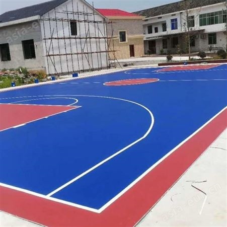 塑胶篮球场硅pu 硅PU球场施工 新国标硅PU球场