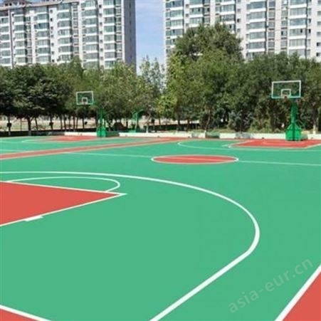 塑胶篮球场硅pu 硅PU球场施工 新国标硅PU球场